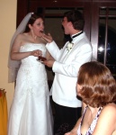 046-Wedding Reception - Eating the Cake 09-18-2005.JPG